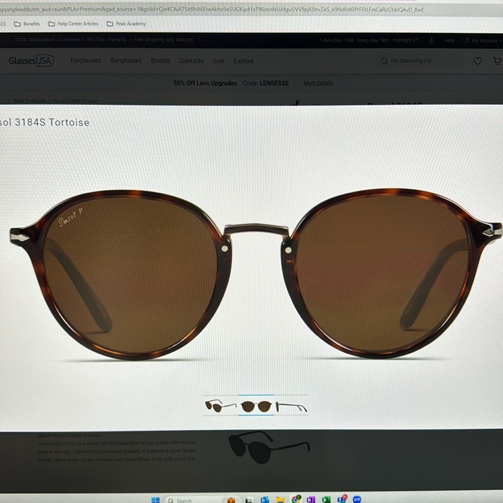 NWT Persol Tortoise Sunglasses 3184S